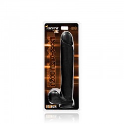 14 Inch Exxxtreme Dong With Suction & Balls - Black